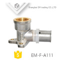 EM-F-A111 Fixed type tee nickle plated brass Straight plug connection fitting